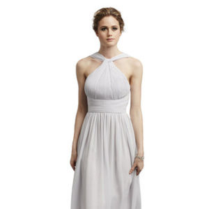 'Hayley' Halter Style Pleat Chiffon Gown